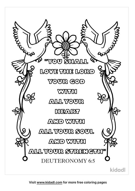 Free Deuteronomy 6:5 Coloring Page | Coloring Page Printables | Kidadl