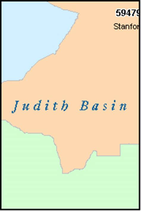 JUDITH BASIN County, Montana Digital ZIP Code Map