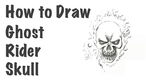 How to Draw Ghost Rider Skull - YouTube