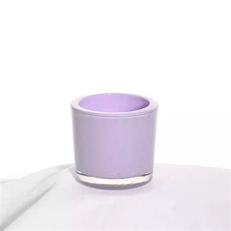 Wholesale simple cylindrical colored small candle jar glass candle ...