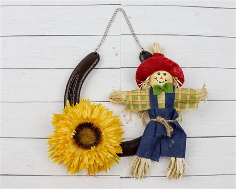 Scarecrow with Sunflower Scarecrow Sunflower Fall Decor | Etsy