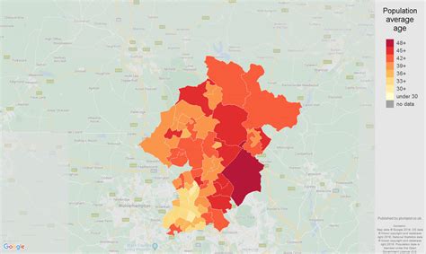 Walsall population stats in maps and graphs.