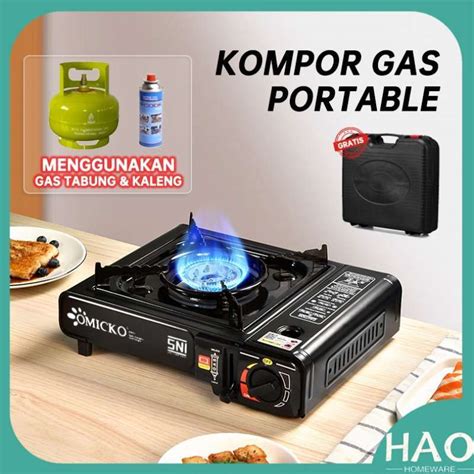 Jual KOMPOR GAS PORTABLE Kompor Gas Portable 2 In 1/ Kompor Portable / Tungku Gas OMICKO di ...