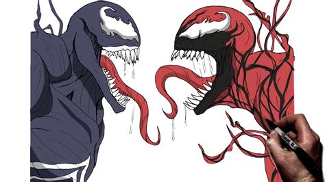 How To Draw Venom And Carnage