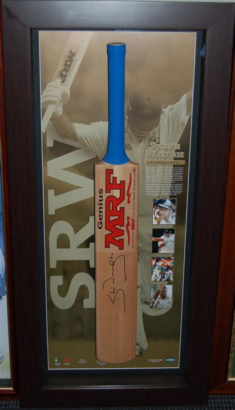 Steve Waugh - Signed Limited Edition 'Conqueror' MRF Cricket Bat ...