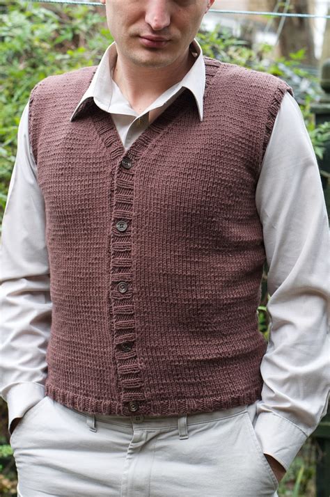 Ela Sews And Doesn't Sleep: What a lucky guy: Knitted men's vest