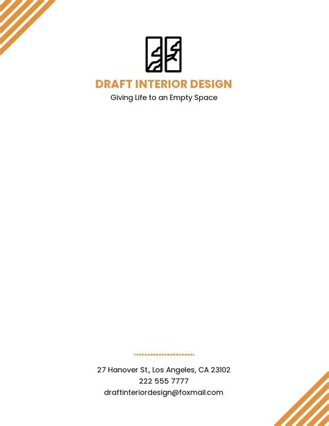 Interior Design Letterhead Template in Word, Google Docs - Download ...