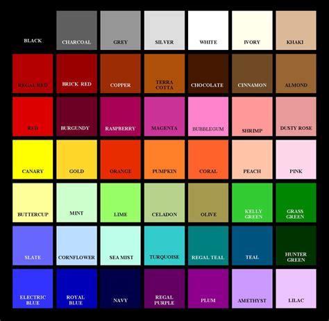 color chart - - Yahoo Image Search Results Fabric Wall Decals ...