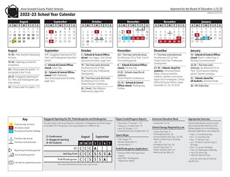 Anne Arundel County Public Schools Calendar 2022-2023 PDF