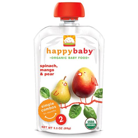 Happy Family Organics, Organic Baby Food, Stage 2, 6+ Months, Spinach ...