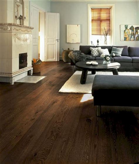 25+ Gorgeous Living Room With Dark Wood Floors Ideas