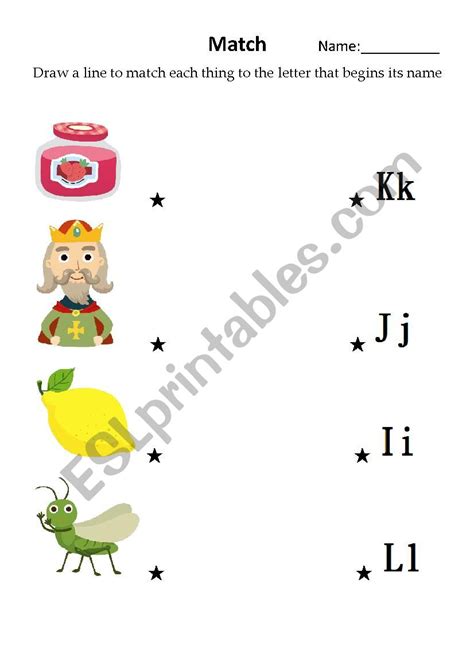 Phonics Worksheet - I J K L - ESL worksheet by Ariel520