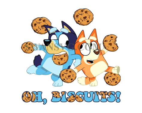 Bluey Oh Biscuits Png, Bluey and Bingo Png, Bluey Birthday – SwanSvg