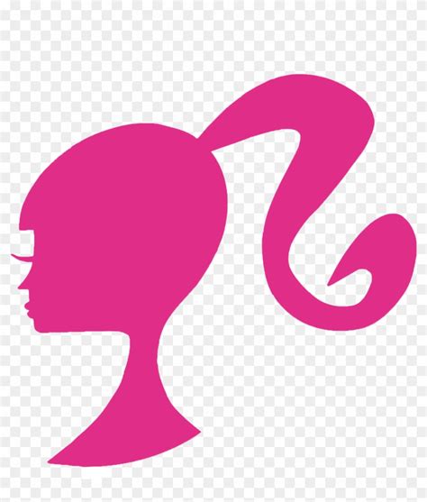 Pink Barbie Head Logo Png