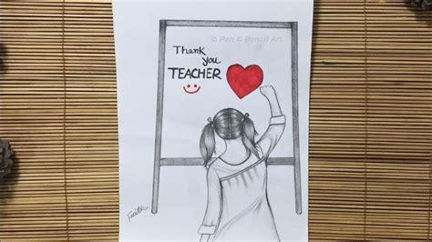 How to Draw Teachers Day Drawing // Step by Step Pencil Sketch Drawing T... | Teachers day ...