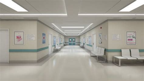 Hospital Corridor / Hastane Koridor / Anime | Hospital interior design ...