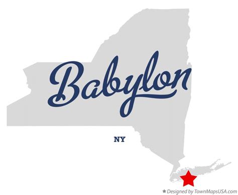 Babylon New York Map - Angie Bobette