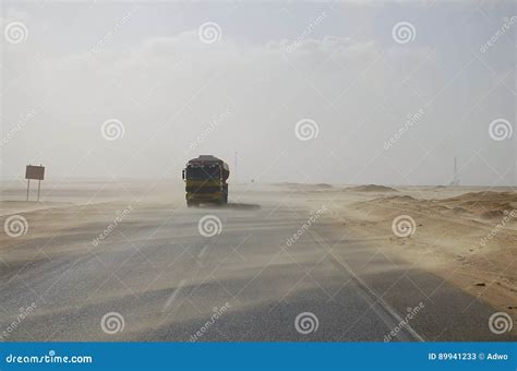 Sahara Desert Sandstorm - Egypt Stock Image - Image of wind, sandy ...