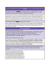 Owl Creek Bridge Analysis - Answer the questions below using direct evidence from "An Occurrence ...