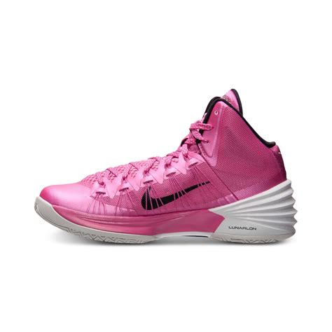 Nike Hyperdunk Basketball Sneakers in Pink/Metallic Silver/Grey (Pink ...