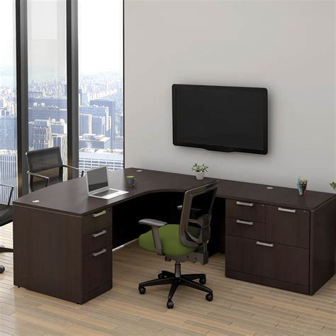 Laminate L-Shaped Desk - 7 colors! - McAleers Office Furniture- Mobile ...