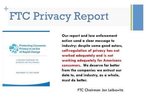 + FTC Privacy Report Our