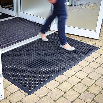 ybaymy Rubber Doormat Large Outdoor Rubber Entrance Matting Anti ...