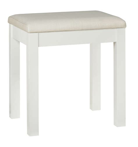 Atlanta White Dressing Table Stool Atlanta White from Bentley Designs has simple clean lines ava ...