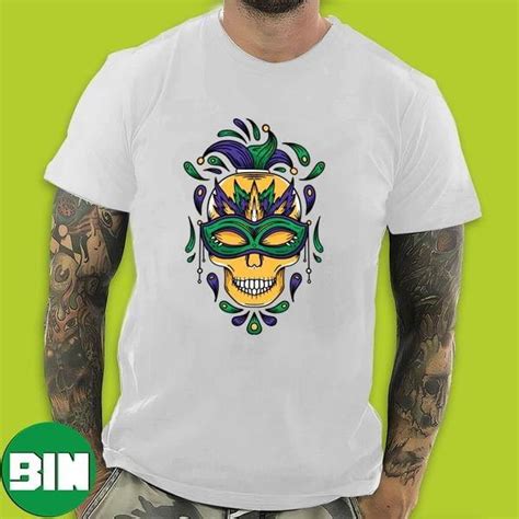 Mardi Gras Carnival Skull Funny Mardi Gras 2023 Carnival T-Shirt - Binteez