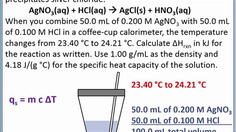 CHEMISTRY 101 - Constant Pressure Calorimetry - YouTube