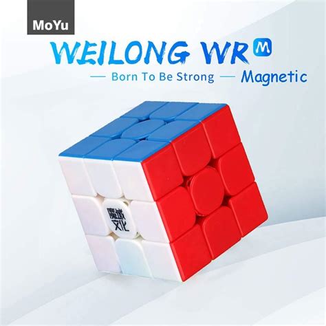 OJIN MoYu WEILONG WR M 3×3 Weilong WR Enhanced WRM 3×3 Cube Smooth Cube Brain Teaser Puzzle Toys ...