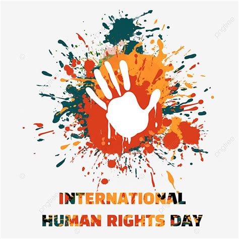 Human Right Day PNG Image, International Human Rights Day Splash Ink Palm, International Human ...