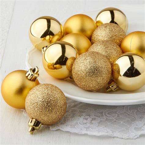 Gold Christmas Ball Ornaments - Christmas Ornaments - Christmas and ...