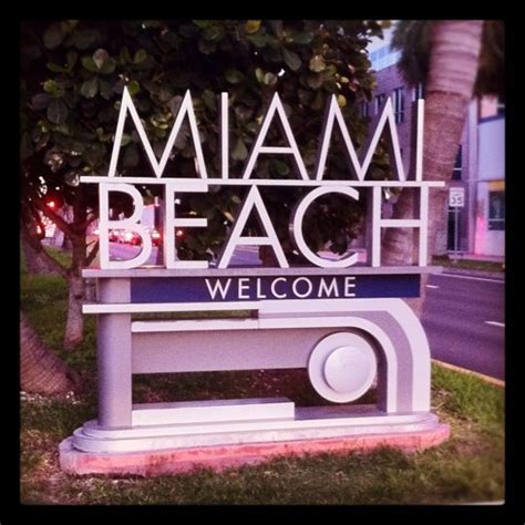 Welcome To Miami Beach Sign | Beach signs, Miami beach, Miami