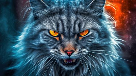 Angry Cat 4K #6881k Wallpaper PC Desktop