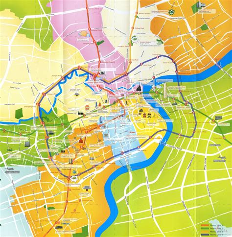 Shanghai Map, Map of Shanghai's Tourist Attractions and Subway