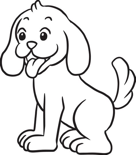 dog animal cartoon doodle kawaii anime coloring page cute illustration ...