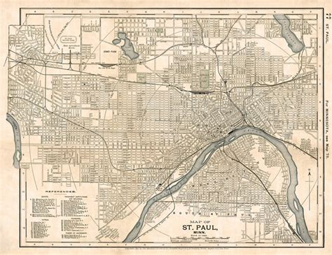 Saint Paul Map Large Map of Saint Paul Giclee Print on - Etsy