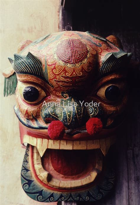 "Dragon Mask for Chinese New Year" by Anna Lisa Yoder | Redbubble