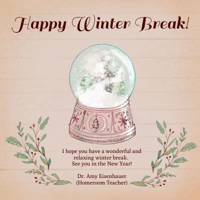 Homeroom Winter Break Card