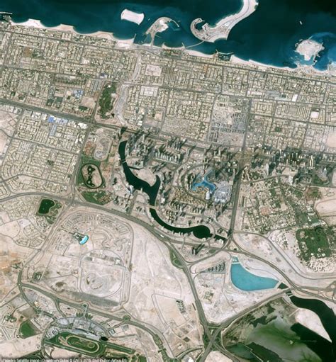 Satellite Images Downtown Dubai Landmarks « Asian Surveying & Mapping