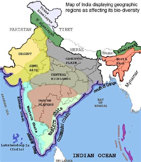 Geographical Features Of India Map - Gisele Ermentrude