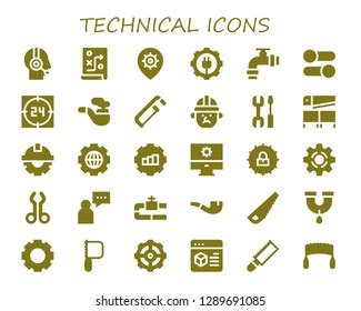 Technical Icon Set 30 Filled Technical Stock Vector (Royalty Free) 1289691085 | Shutterstock