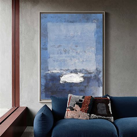 Blue Minimalist Art Large Minimalist Wall Art Contemporary Abstract ...