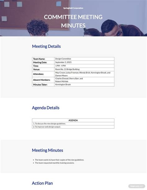 Board Meeting Minutes Template Google Docs