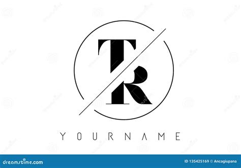 TR Letter Logo with Cutted and Intersected Design Stock Vector - Illustration of element ...