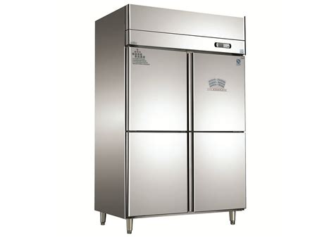 Stainless Steel 4 Door Commercial Refrigerator Freezer With 1.0m³ Capacity