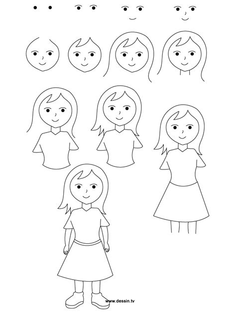 how to draw a girl step by step easy MEMEs