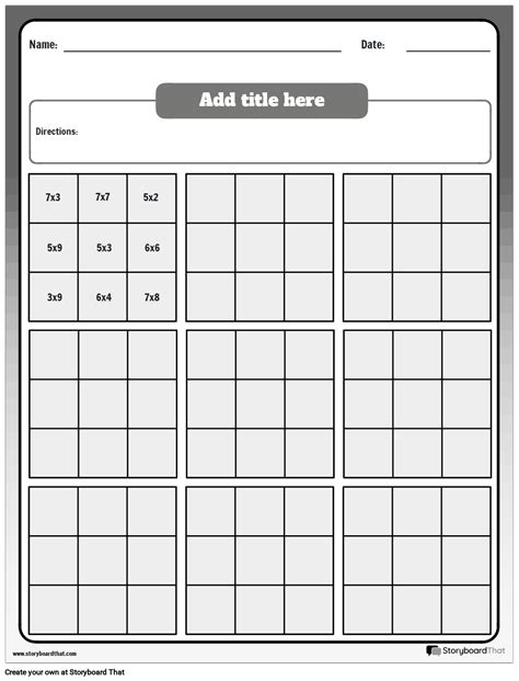 Tic Tac Toe Multiplication - Math Game Worksheets