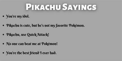 400+ Best Pikachu Sayings That You Will Like